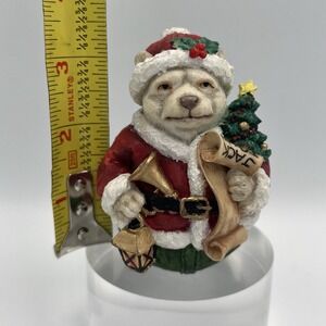 ENESCO Christmas Santa Polar Bear Rolly Poly Figurine w List‎ Jack